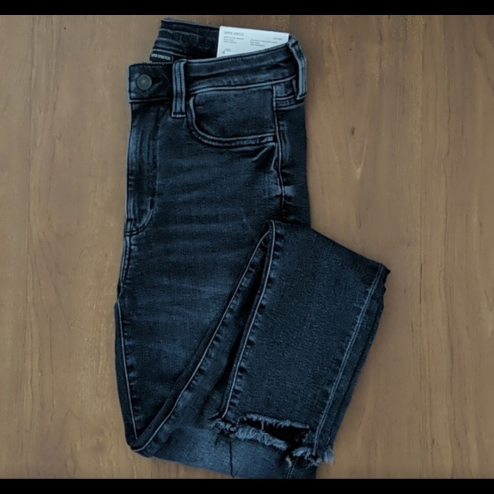 American Eagle Black Super Hi-Rise Jegging Jeans